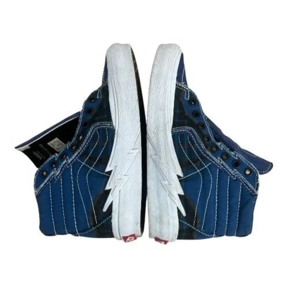 VANS Sk8 Hi Bolt Big Reveal Volcano Blue High Top Sneakers Kids Men 3.5 Women 5